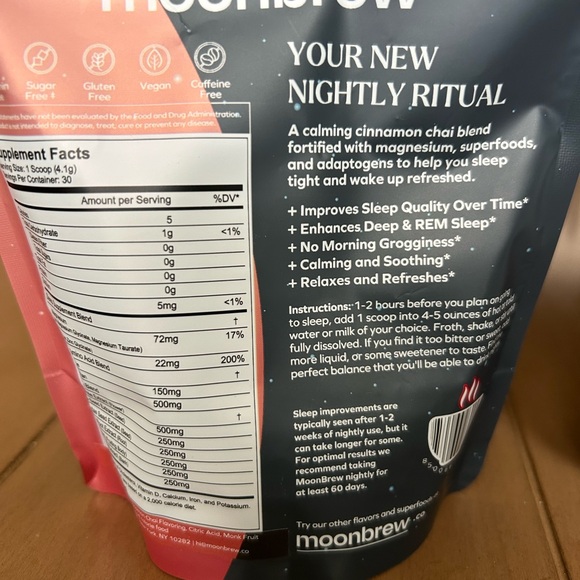 Moonbrew nightine superfoods rest relax refresh herbal supplement!  All 3! - Picture 5 of 7